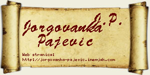 Jorgovanka Pajević vizit kartica